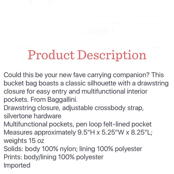 Baggallini Drawstring Bucket Crossbody Bag in Midnight Blossom - Picture 8 of 8